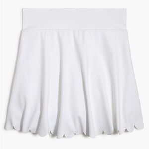Jcrew White Scalloped Hem Skort